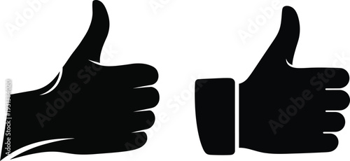 Thumbs up icons symbolizing approval, agreement, and satisfaction. Perfect for social media, feedback, and positive user engagement in digital interfaces.