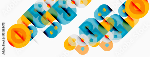 Colorful, abstract typography spells GoPro. Shapes overlap, creating dynamic visual effect. Bright hues dominate composition.