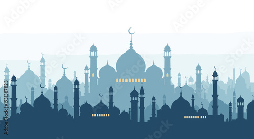Greetings Welcome Ramadan Kareem Mubarak  Vector Illustration Set Can be Used for Banner, Social Media, Greeting Card, Flyer, Poster or Landing Page