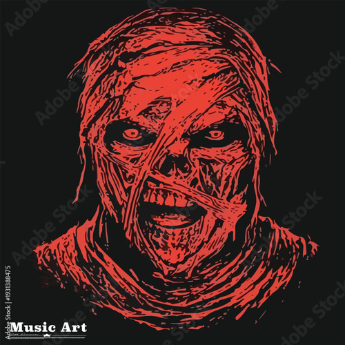 scary face of a vampire