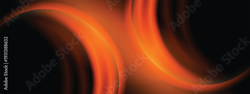 Abstract orange light streaks radiating from the center over a deep dark background, creating a bold and energetic visual impact.