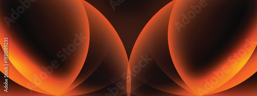 Abstract orange light streaks radiating from the center over a deep dark background, creating a bold and energetic visual impact.