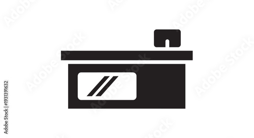 Modern cash register with secure payment terminal