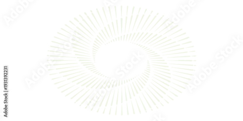 Abstract 3d render of a blue metal spiral staircase creates a swirl pattern with light curves for a modern architectural wallpaper design