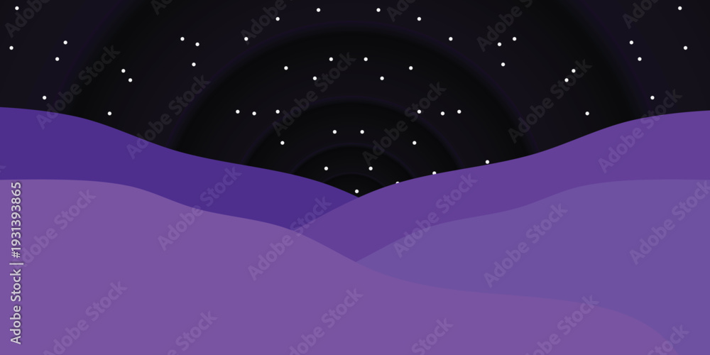 Naklejka premium Desert and starry sky. Background circle radial pattern color. Texture pattern technology