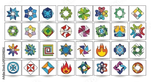 Mega colección de logotipos abstractos.
 Logotipos abstractos geométricos