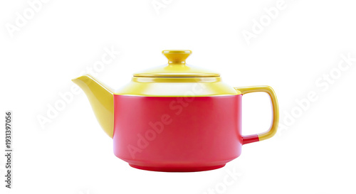 Red and Yellow Teapot