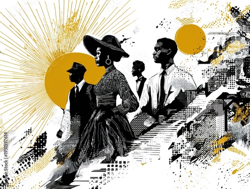 Colorful Diverse Portrait Illustration – Modern Multicultural People Art Design