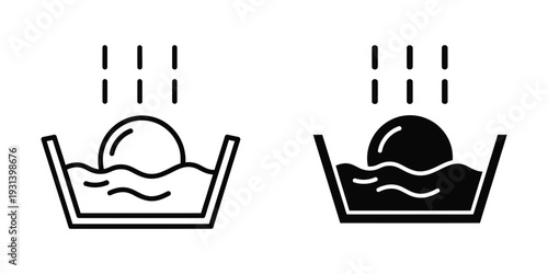 Washing symbol fabric care instruction icon