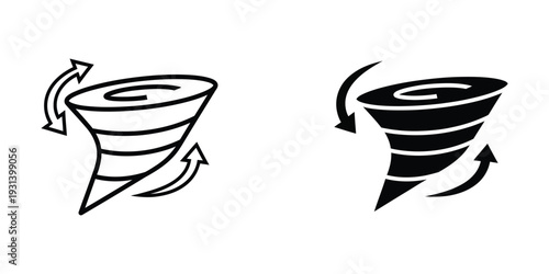 Tornado Vortex Icon Symbol Commercial
