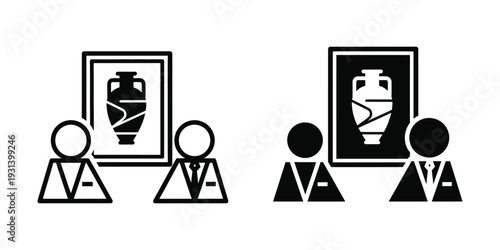 Vase Art Presentation Two Figures Commerce