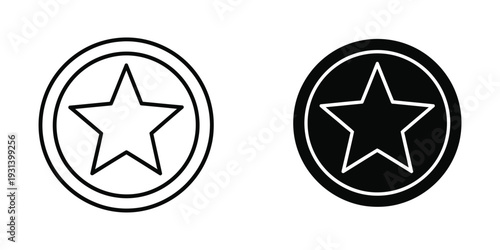 Star Rating Icon Set Commercial Badge Mark