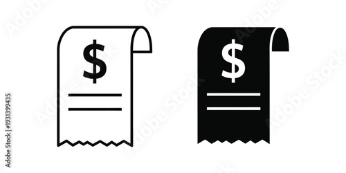 Receipt Dollar Symbol Transaction Commerce