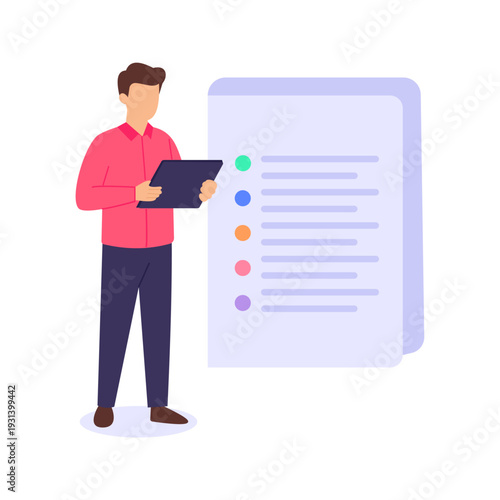 Defense Responses, preparing replies against legal allegations, Flat vector character illustration