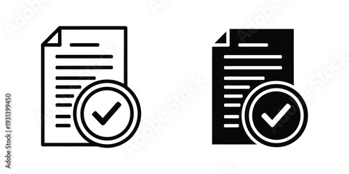 Document Approved Checkmark Business Verification Concept