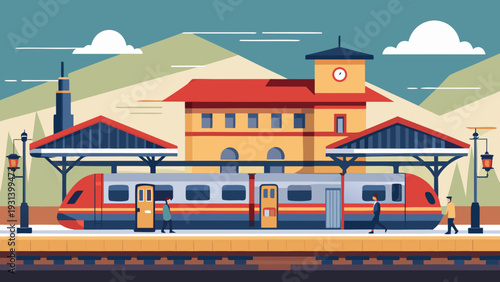 Indian Railway Station Vector