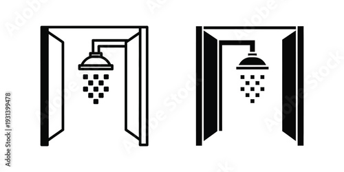 Shower Icon Bathroom Facility Symbol