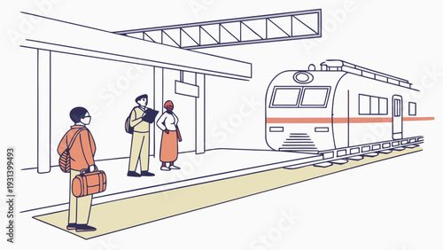 Indian Railway Station Vector