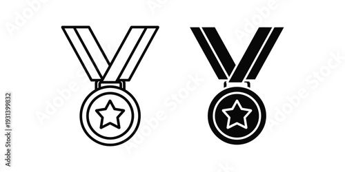 Medal Award Star Competition Success Achievement Symbol
