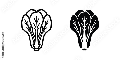 Lettuce Leaf Icon Healthy Food Organic Produce