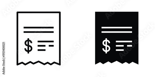 Receipt Dollar Symbol Transaction Finance Document