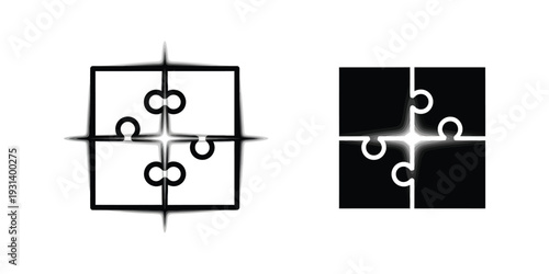 Puzzle Pieces Interlocking Solution Concept