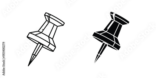 Pushpin Vector Icon Marker Concept