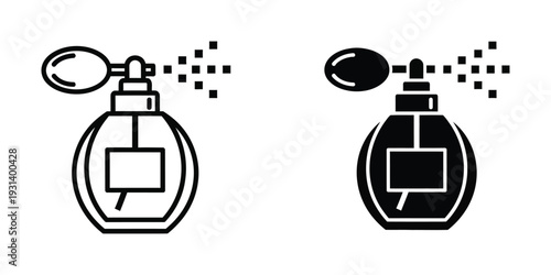 Perfume Bottle Spraying Mist Commercial Icon