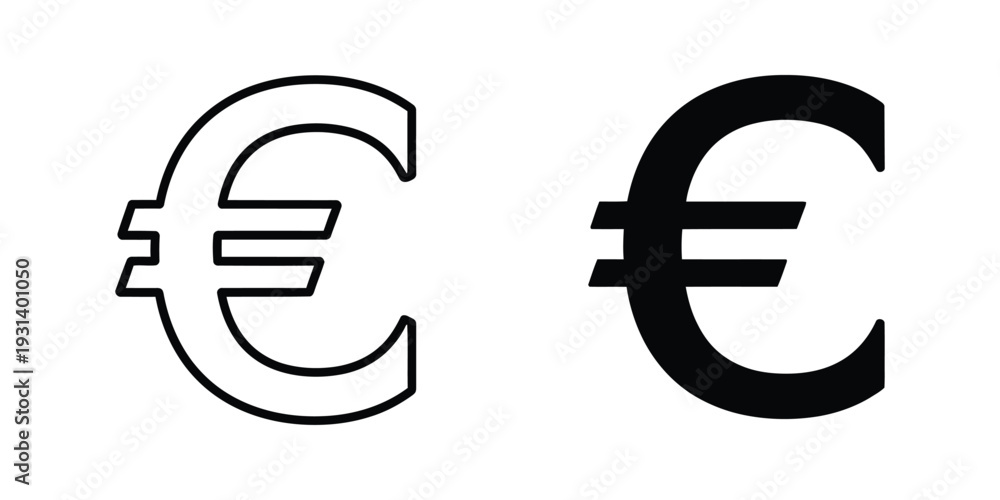 Fototapeta premium Euro Symbol Currency Finance Abstract Art