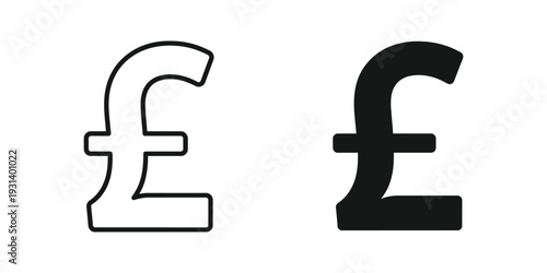 Pound Sterling Symbol Icons Financial Currency