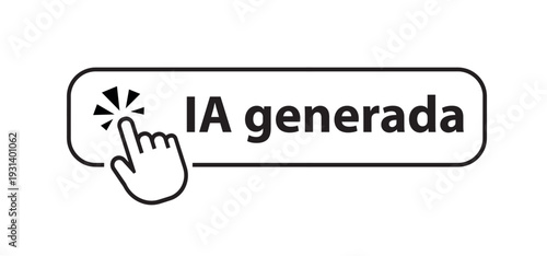 IA generada text on white background. ai generated in spain language