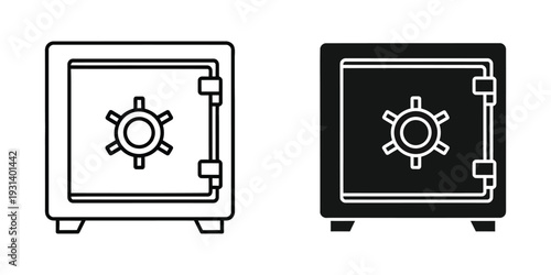 Safe Deposit Box Security Icon Commercial Asset