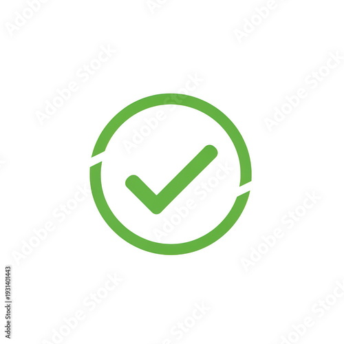 Free Download Green circular icon with checkmark and arrow indicating approval and continuous improvement - GFXLoad