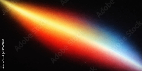 Vibrant Spectrum in Darkness: A mesmerizing display of light unfolds, showcasing a radiant spectrum of colors against a deep, dark backdrop. The image emanates energy and an intriguing aesthetic.