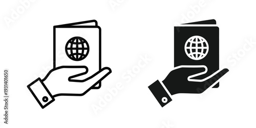 Passport Globe Hand Travel Document Business