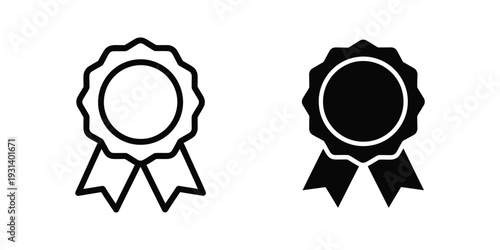 Medal Award Ribbon Icon Recognition Symbol Commercial