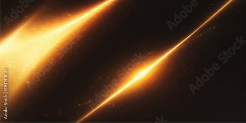 Golden light stream in Dark: Captivating composition of radiant golden beams cutting through darkness, this image evokes a sense of futuristic technology or cosmic phenomena.