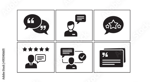 Modern communication icons for business and social interaction