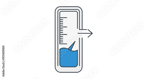 Thermometer with rising temperature.