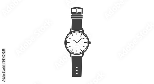 Watch with Black Strap.