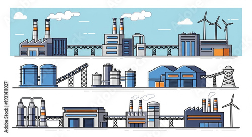 Industrial Power Plant Energy Production.