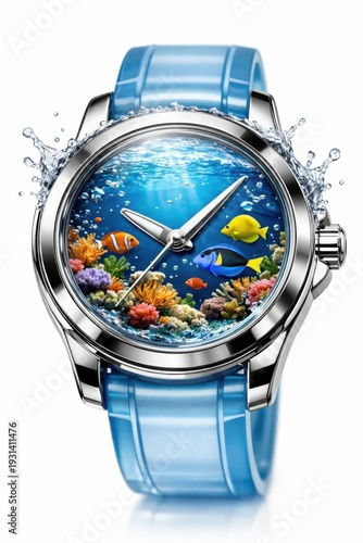 Surreal Luxury Watch with Miniature Ocean Dial