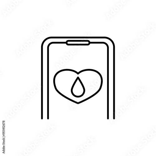 献血アプリをモチーフにしたアイコン