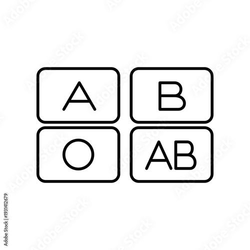 血液型をモチーフにしたアイコン