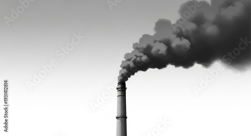 Industrial Smokestack Emitting Pollution.