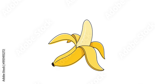 Banana Peel on White.