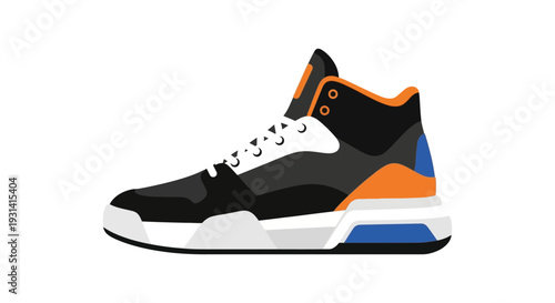 Black and Orange Sneaker.