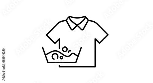Laundry Service Shirt Cleaning Illustration.