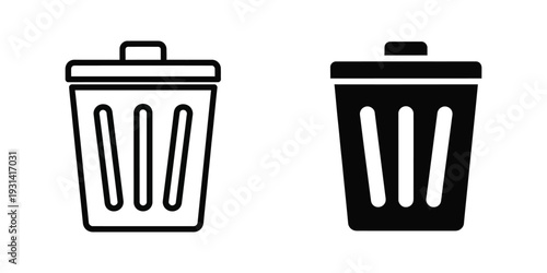 Bin Icons Delete Trash Data Management