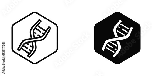 DNA helix icon genetic code science research
